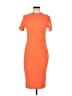 Unbranded Solid Orange Casual Dress Size 8 - photo 1