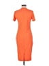 Unbranded Solid Orange Casual Dress Size 8 - photo 2