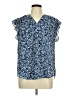 Chaus Blue Short Sleeve Blouse Size M - photo 1