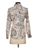 Ann Taylor 100% Polyester Paisley Tan Long Sleeve Blouse Size XS - photo 2