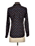 Ann Taylor 100% Polyester Print Black Long Sleeve Blouse Size XS (petite) - photo 2