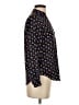 Ann Taylor 100% Polyester Print Black Long Sleeve Blouse Size XS (petite) - photo 4