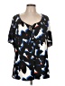 Worthington Black Short Sleeve Blouse Size L (estimated) - photo 1