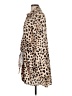 Aqua Animal Print Tan Casual Dress Size L - photo 5