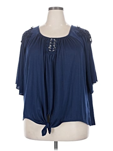New York Laundry Short Sleeve Blouse (view 1)