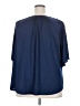 New York Laundry 100% Polyester Blue Short Sleeve Blouse Size 3X - photo 2