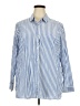 Old Navy 100% Cotton Stripes Blue Long Sleeve Button-Down Shirt Size XXL - photo 1