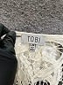TOBI 100% Rayon Solid Ivory Romper Size L - photo 4