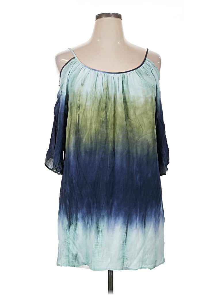 Pre-owned Karen Kane Sleeveless Blouse In Blue