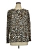 Chico's Animal Print Brown Long Sleeve Blouse Size XL (3) - photo 1