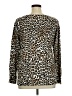 Chico's Animal Print Brown Long Sleeve Blouse Size XL (3) - photo 2