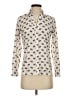 Ann Taylor 100% Polyester Animal Print Ivory Long Sleeve Blouse Size XS (petite) - photo 1