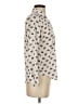 Ann Taylor 100% Polyester Animal Print Ivory Long Sleeve Blouse Size XS (petite) - photo 4