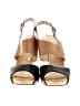 Max Mara 100% Leather Color Block Tan Brown Sandals Size EU 39 - photo 2