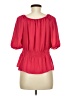 Ann Taylor LOFT Outlet 100% Polyester Red 3/4 Sleeve Blouse Size M - photo 2