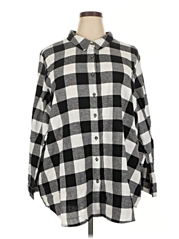 Woman Within Long Sleeve Button-Down Shirt (view 1)