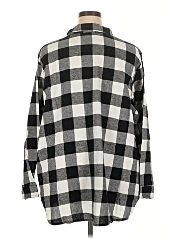 Woman Within Long Sleeve Button-Down Shirt (view 2)