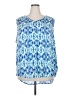Como Vintage 100% Rayon Blue Sleeveless Blouse Size 3X - photo 1