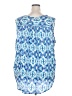 Como Vintage 100% Rayon Blue Sleeveless Blouse Size 3X - photo 2