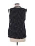 Maje Plaid Blue Black Sweater Vest Size Med (2) - photo 2