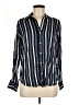 Everlane 100% Viscose Stripes Blue Long Sleeve Button-Down Shirt Size 6 - photo 1