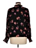 Vince Camuto 100% Polyester Floral Black Long Sleeve Blouse Size M - photo 2