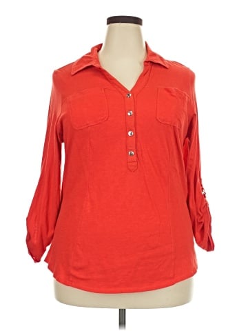 Studio Works 3/4 Sleeve Button-Down Shirt (view 1)