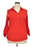 Studio Works 100% Cotton Red 3/4 Sleeve Button-Down Shirt Size 2X - photo 1