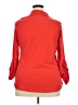 Studio Works 100% Cotton Red 3/4 Sleeve Button-Down Shirt Size 2X - photo 2