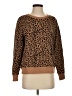 J.Crew Factory Store 100% Cotton Animal Print Brown Pullover Sweater Size S - photo 1