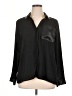 Express 100% Recycled Polyester Black Long Sleeve Blouse Size XL - photo 1