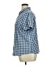 Blair Checkered-gingham Blue Short Sleeve Blouse Size XL - photo 5