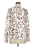 Shein Animal Print Ivory Long Sleeve Blouse Size 6 - photo 1