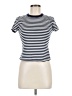 Old Navy Stripes Ivory Short Sleeve Turtleneck Size M - photo 1