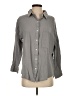 Unbranded 100% Cotton Houndstooth Gray Long Sleeve Button-Down Shirt Size S - photo 1