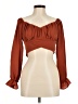 Hers & Mine Brown 3/4 Sleeve Blouse Size M - photo 1
