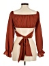 Hers & Mine Brown 3/4 Sleeve Blouse Size M - photo 2