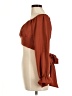 Hers & Mine Brown 3/4 Sleeve Blouse Size M - photo 5