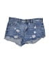 Free People Hearts Blue Denim Shorts Size 29 waist - photo 1