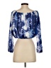Express 100% Polyester Blue 3/4 Sleeve Blouse Size S - photo 2