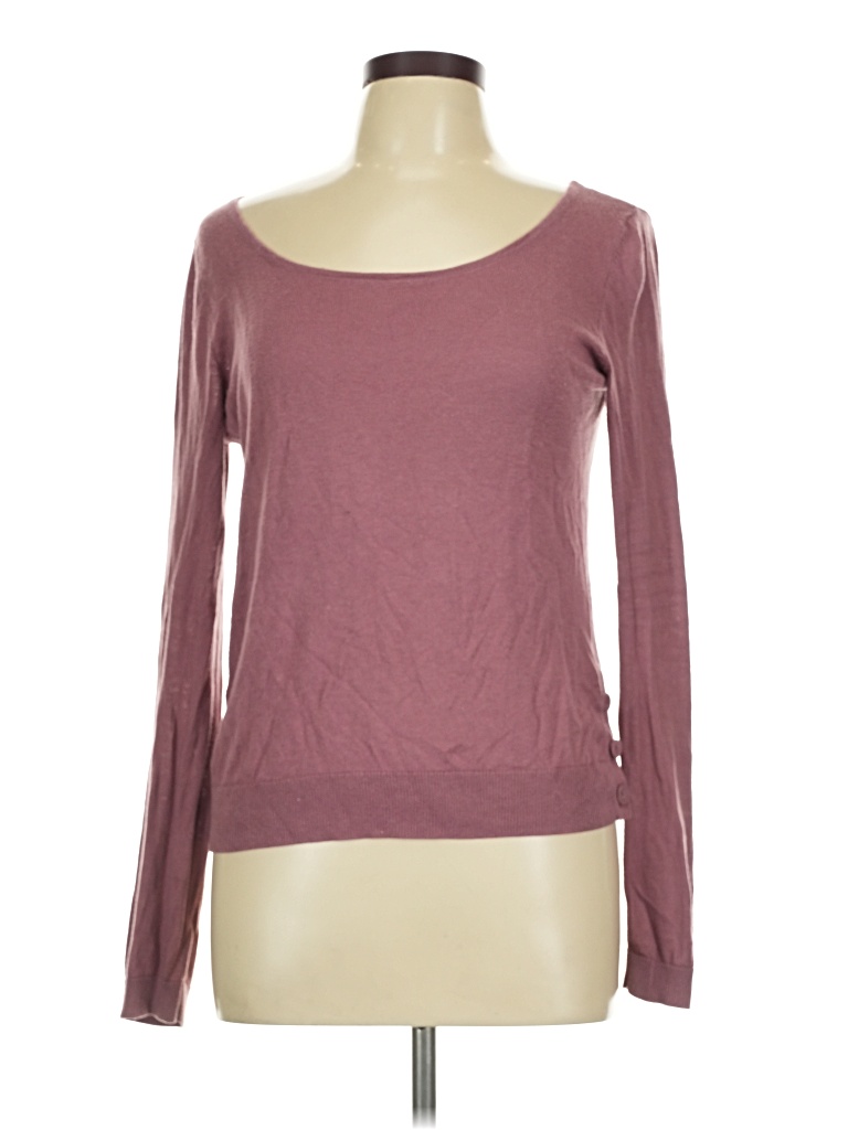 Pre-owned Bcbg Paris Long Sleeve T-shirt In Burgundy