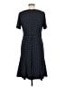 Talbots Polka Dots Blue Black Casual Dress Size 6 - photo 2