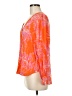 Finley Tropical Orange Long Sleeve Blouse Size M - photo 5