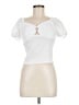 No Boundaries 100% Recycled Polyester White Short Sleeve Top Size M - photo 1