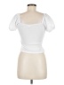 No Boundaries 100% Recycled Polyester White Short Sleeve Top Size M - photo 2