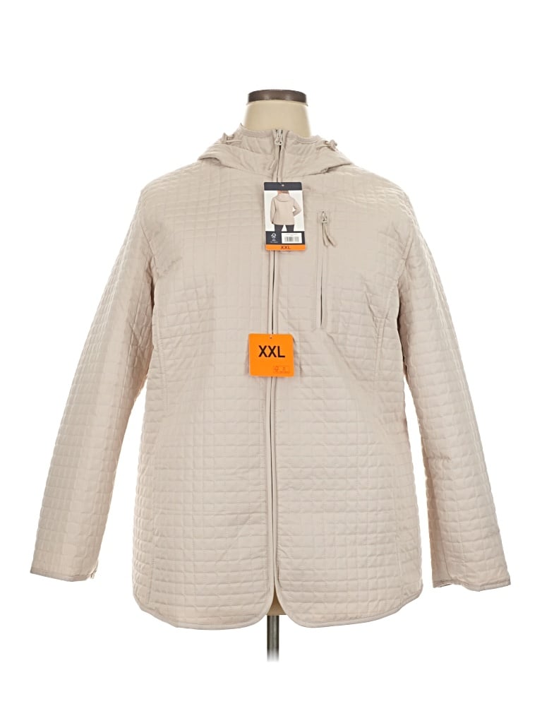 Pre-owned Lands' End Coat In Tan