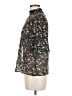 Unbranded 100% Polyester Floral Black Short Sleeve Blouse Size M - photo 5