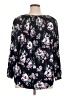 Chaps Black 3/4 Sleeve Blouse Size 1X - photo 2
