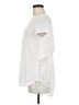 Deletta 100% Rayon Solid White Short Sleeve Top Size M - photo 5