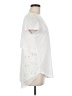 Deletta 100% Rayon Solid White Short Sleeve Top Size M - photo 4
